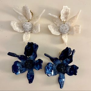 Lele Sadoughi Crystal Lily Earrings - 2 Pair